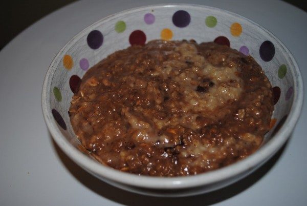 Banana Chocolate Cereal Pudding For Breakfast