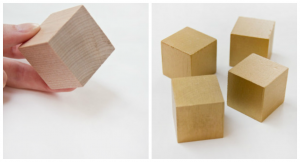 Wooden cubes for babies