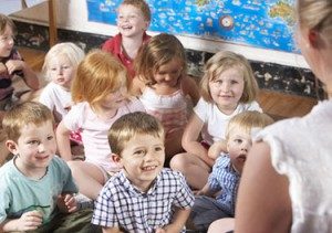 children learning in play school