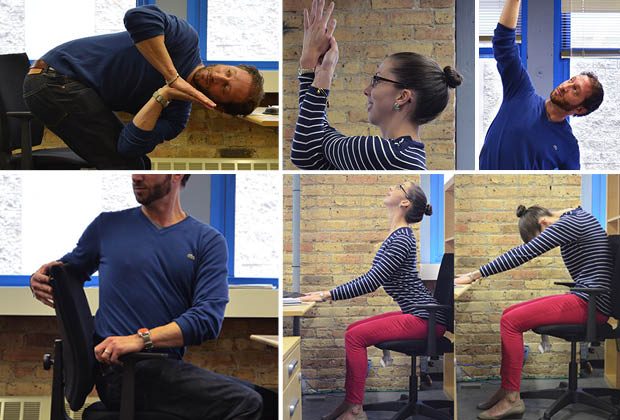 5 Yoga poses you can do at your desk