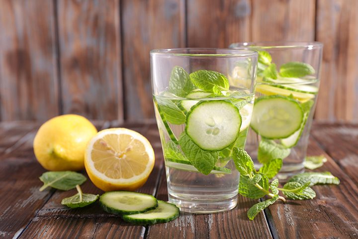 Cucumber-Mint-Lemon Detox Drink