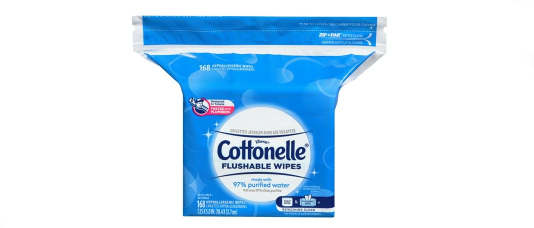Cottonelle flushable wipes