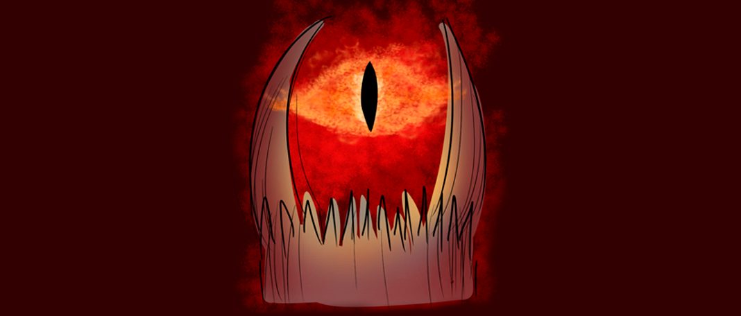 portrait of a burning eye