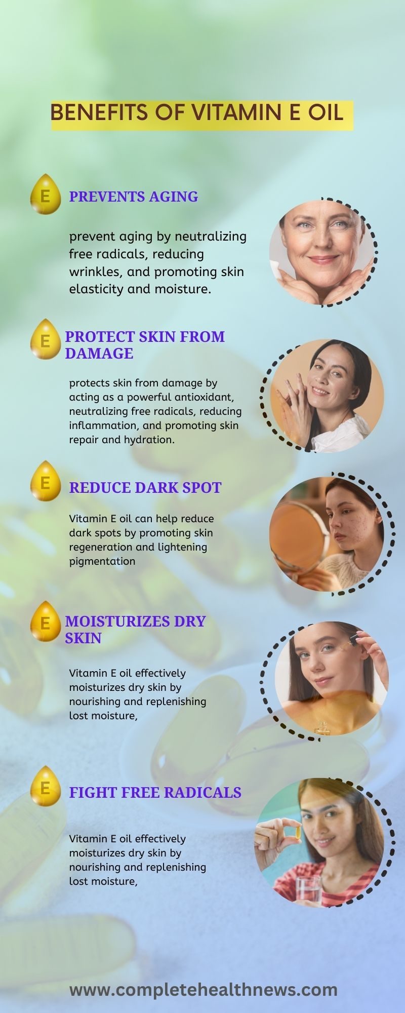 Benefits of vitamin E oil